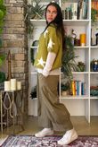 Big Softie Star Short Sleeve Knit Olive